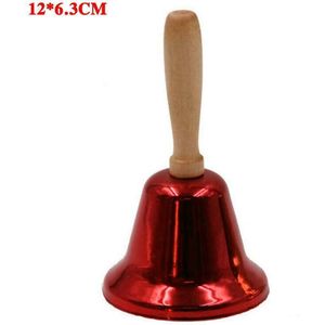 Kerst Hand Bel Klassieke Metalen Jaar Santa Party Jingle Bells Vieren Rammelaar Kerstboom Decoraties