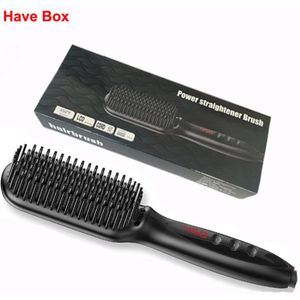 Professionele Hair & Beard Stijltang Borstel Elektrische Stijltang Borstel Snelle Verwarming Borstel Ionische Haar Rechttrekken Kam