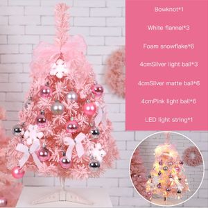 Kerstboom 60Cm Mini Kerstboom Ceder Desktop Boom Decoratie Met Led Licht Kerst Home Decor Voor Kid jaar