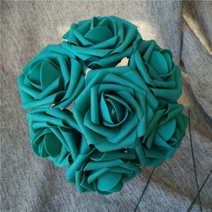 Teal Bloemen Kunstmatige 100PCS Turquoise Green Rozen Voor Bruiloft Decoratie Centerpieces Bloemstuk