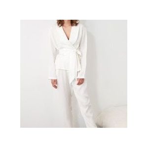 Trendyol Vetersluiting Detail Satijnen Pyjama Set THMAW21PT0343