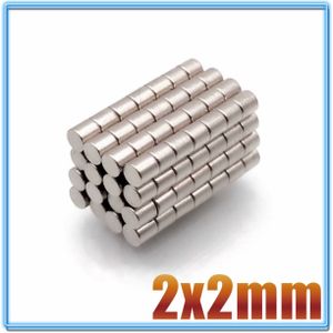 100 ~ 10000 Stuks 2X2Mm Kleine Magneten Ronde 2Mm * 2Mm Neodymium Magneet Disc 2X2 Permanente Ndfeb Super Sterke Krachtige Magnetische 2*2Mm
