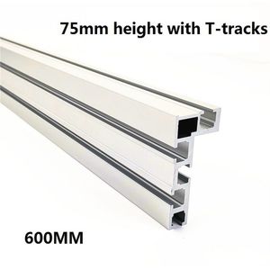 600MM 75 Type T-tracks Houtbewerking T Slot Aluminium Backer Tafel Zag Houtbewerking Werkbank DIY Gereedschap Modificatie voor hek