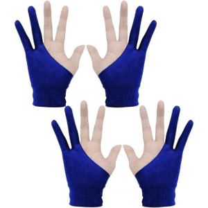 Behogar 4pcs Artist Handschoenen 2-vingers Tekening Handschoenen Anti-fouling voor Grafische Tablet Tekening Pen Display Rechts linkerhand Maat S M
