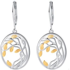 Sa Silverage Sieraden 925 Sterling Zilveren Boom Van Het Leven Hanger Kettingen Vrouwen Goud Kleur Zilver Lange Keten Ketting Chokers