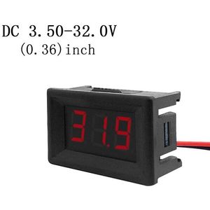 Mini Digitale Voltmeter Ampèremeter 1 Pcs Digitale Display Voltmeter DC4.5-30V Panel Current Meter Tester Led Digitale Display