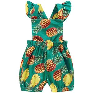 0-18M Pasgeboren Baby Meisje Ananas Kleding Ruche Romper Jumpsuit Zomer Outfits Set