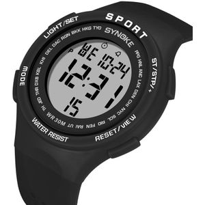 Synoke Vrouwen Horloges Sport Horloge Ultralight Grote Wijzerplaat 30M Waterdichte Led Studenten Elektronische Mannen Horloges Relogio Masculino