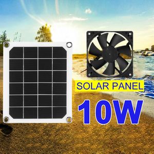 6V 10W Outdoor Solar Power Panel Ventilator Usb Opladen Voor Kas Kip Huis