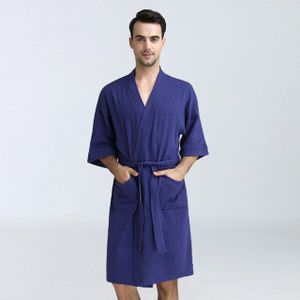 Mannen Katoen Nachtkleding Zomer Casual Robe Gown Kimono Badjas Half Sleeve Nachtjapon Losse Thuis Kleren Mannelijke Nachtkleding M XL