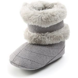 Baby Herfst Winter Laarzen Baby Meisje Jongens Winter Warme Schoenen Solid Peuter Fuzzy Ballen Babyschoenen Kid Schoenen 0-18M