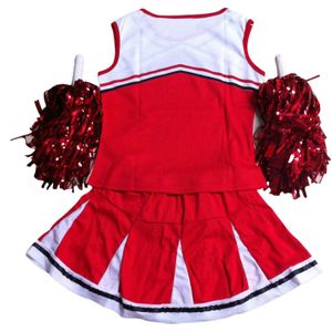 Tank Top Petticoat Pom Cheerleader Cheer Leiders M (34-36) 2 Stuk Pak Rood Kostuum