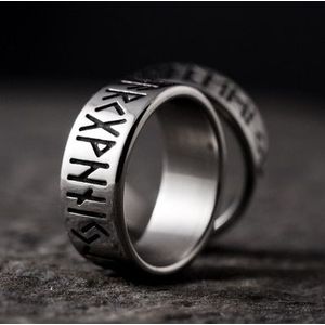 316L Rvs Odin Noorse Viking Amulet Rune Mannen Ring Mode Woorden Retro Ringen Sieraden Paar OSR642