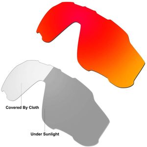 Hkuco Rood/Meekleurende 2 Pairs Vervanging Lenzen Voor Oakley Jawbreaker Zonnebril Verhogen Duidelijkheid