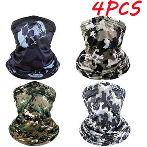 4 Stuks Outdoor Sport Mannen Vrouwen Tulband Fiets Neck Tube Bandana Gezicht Stofmasker Magic Halsdoek Mannen Sjaal snood Hoofddeksels