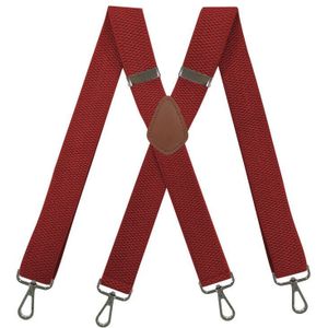 3.5*120Cm Mannen Bretels Hoge Elastische Verstelbare 4 Sterke Clips Jarretel Heavy Duty X Terug Broek Bretels
