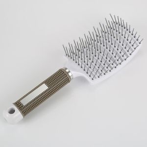 Professionele Anti-statische Borstel Gebogen Rij Kam Hoofdhuid Massager Kapper Kappers Styling Tools goed WH998