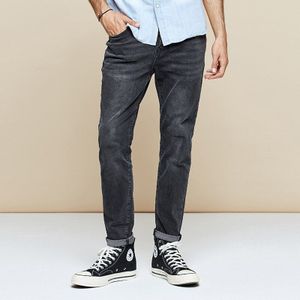 Kuegou Herfst Katoen Zwart Verontruste Skinny Jeans Mannen Streetwear Slim Fit Denim Broek Voor Mannelijke Stretch Broek 2975