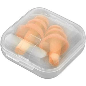 Zachte Siliconen Oordopjes Geluidsisolatie Gehoorbescherming Oordopjes Anti-geluid Stekkers Foam Soft Ruisonderdrukking Met Opbergdoos