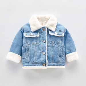 Winter Grid Jean Jas Jongens Meisjes Wollen Vier-Breasted Baby Jongen Trenchcoat Revers Kinderen Bovenkleding Jassen Wol Winter overjas