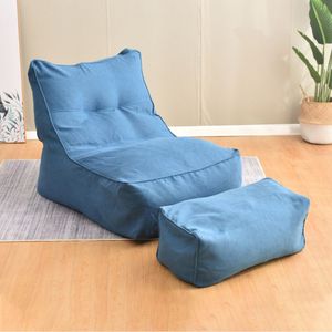 Woonkamer Solid Alle Seizoenen Lounger Seat Beschermende Slaapkamer Poef Zachte Wasbare Luie Sofa Cover Home Pedaal Hoes Bean Bag