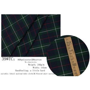 145Cm X 50Cm Polyester Katoen Twill Check Doek Garen Geverfd Schotse Plaid Stof Voor Kleding Kledingstuk Zakken Jk geplooide Rok Uniform