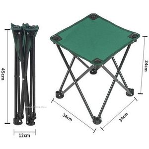 Draagbare outdoor strand stoel camping Oxford doek klapstoel picknick vissen stoel met inklapbare kruk