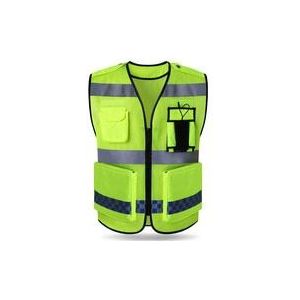 Reflecterende Vest Hoge Zichtbaarheid Veiligheid Kleding Multi zakken Fluorescerende Kleding Voor Buiten Werken Hardlopen Fietsen Sport