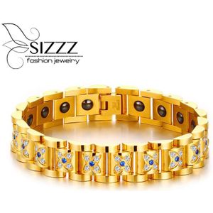 SIZZZ Magnetische fabrikanten rechtstreeks partij paar rvs magneet magnetische goud armband & bangle