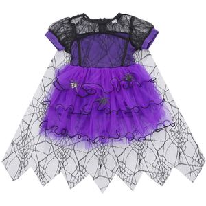 Halloween Jurk Kinderen Meisjes Kant Tutu Mesh Party Fancy Jurken Kleding Voor 1-5Y