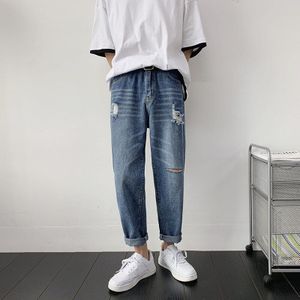 Privathinker Ripped Street Style Hip Hop Heren Jeans Zomer Mode Jeans Man Casual Collage Vintage Mannelijke Denim Harembroek
