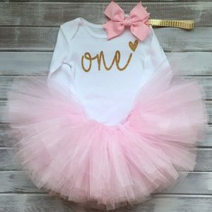 Cute Baby Girl Clothes Newborn Clothing Sets 1 Year Baby Girl Birthday Dress Tutu Birthday Party Outfits Girls Christening Dress