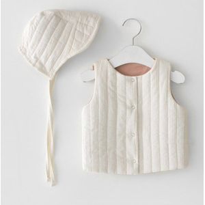 Herfst Winter Jongen Mouwloze Jas Peuter Kleding Baby Baby Meisje Kleding Jas Vest + Hoed Kleding Voor Pasgeborenen