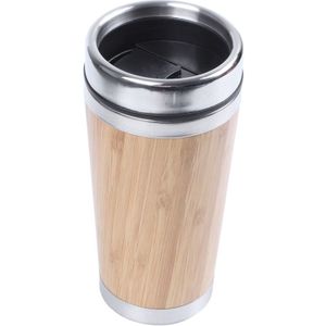 Bamboe Koffie Cup Roestvrij Staal Koffie Mok Met Lekvrije Cover Geïsoleerde Koffie Bijbehorende Beker Herbruikbare Cup