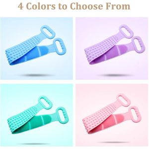 Gratis Shippinggsilicone Bad Borstel, Exfoliërende Siliconen Lichaam Terug Scrubber, Body Wash Siliconen Body Scrubber Te Reinigen