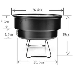 Draagbare Grill Voor Bbq Ronde Rvs Bbq Kachel Mini Camping Hout En Houtskool Barbecues Grill Bbq Grill Barbecue
