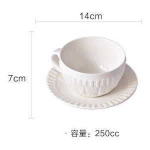 Creatieve Grijze Trui Reliëf Bone China Coffeware Sets Stijlvolle Wit Porselein Thee Pakken Voor Middag Thuis Decoraties
