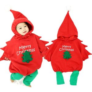 Goocheer Xmas 2 Stuks Set Pasgeboren Baby Meisje Jongen Kerstboom Hooded Sweatshirt Romper + Beenwarmers Christmas Party Outfit