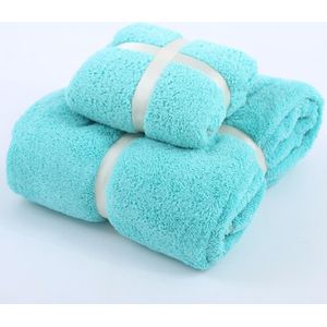 Coral Fleece Handdoek Twee Stuk, 100% Microfiber Stof Handdoeken Haar Handdoek, Gezicht Handdoek, Handdoek, badhanddoek Vrouwelijke