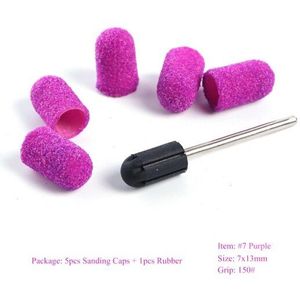Multi-size Elektrische Nail Boor Schuurbanden Caps 150 Grip Rubber Doorn Machine Frees voor Manicure Gereedschap CH721