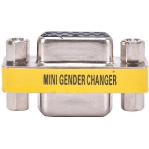 2 Stuks Vrouw Tot Vrouw Vga HD15 Pin Gender Changer Converter Adapter Mini Pc Vga Vrouwelijke Connector F/F kabel Verleng Converter