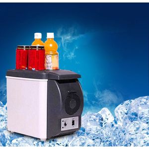 6L Mini Auto Koelkasten Koelkast 2 In 1 Koeler Warmer Koelbox 12V Reizen Draagbare Elektrische Koelbox Vriezer Met 4 Gaten Stand