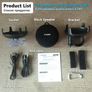Portable Bikes TWS Bluetooth-luidspreker Krachtige fietskolom IPX7 Waterdichte doucheluidspreker Akoestiek Super Base 3D Stereo Subwoofer Boombox Muziekcentrum Home Theater Soundbar Woofer Handsfree