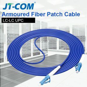 Gepantserde Lc Upc Industriële Grade Fiber Optic Patch Cord Optische Kabel 3.0Mm Ftth Single Mode Simplex Fiber Patch Kabel