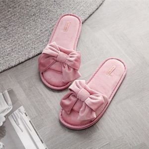 Japanse thuis schoenen vrouwen slippers zachte pluche warme Peep Toe seizoenen flip-flops rubber Slaapkamer antislip vrouwen schoenen