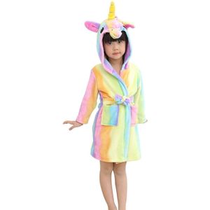 Leuke Kids Zachte Badjas Eenhoorn Fleece Nachtkleding Comfortabele Loungewear Voor Jongens Meisjes Kinderen Nachtkleding Kleding