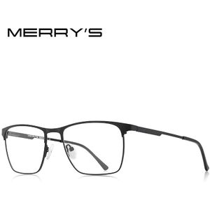 Merrys Mannen Luxe Titanium Legering Optics Bril Frames Mannelijke Vierkante Ultralight Bijziendheid Recept Brillen S2118