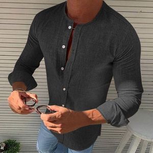 Skateboarden T-shirts Mannelijke Ronde Hals Effen Kleur Tops Met Button Lange Mouwen Casual Sport Shirts Voor Mannelijke