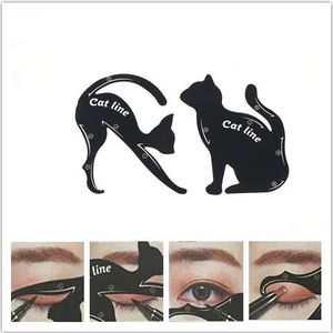 1Set Vrouwen Kat Lijn Eyeliner Stencils Diy Pro Eye Shaper Template Model Om Make-Up Tool