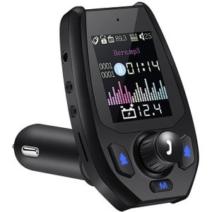 Bluetooth 5.0 5V 3.1A Fm-zender Batterij Voltage Dubbele Usb Lader Met Gesproken Aanwijzingen Modulator Bluetooth Adapter